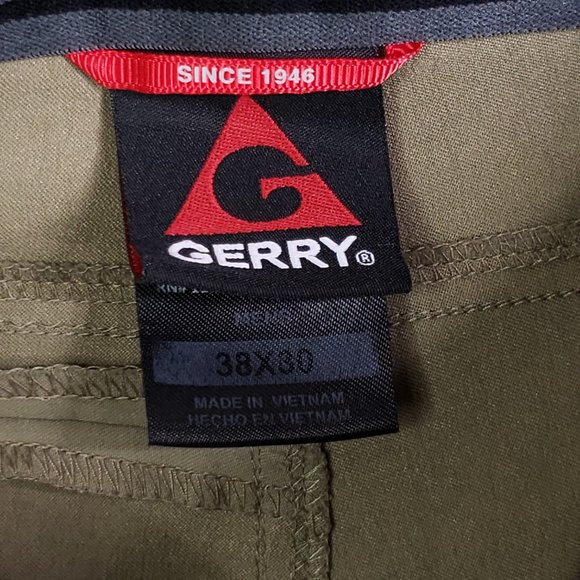 Gerry Men's 38x30 (Really 38x28) Long Cargo Hiking Outdoor Pants Tan Fishing - Picture 5 of 8